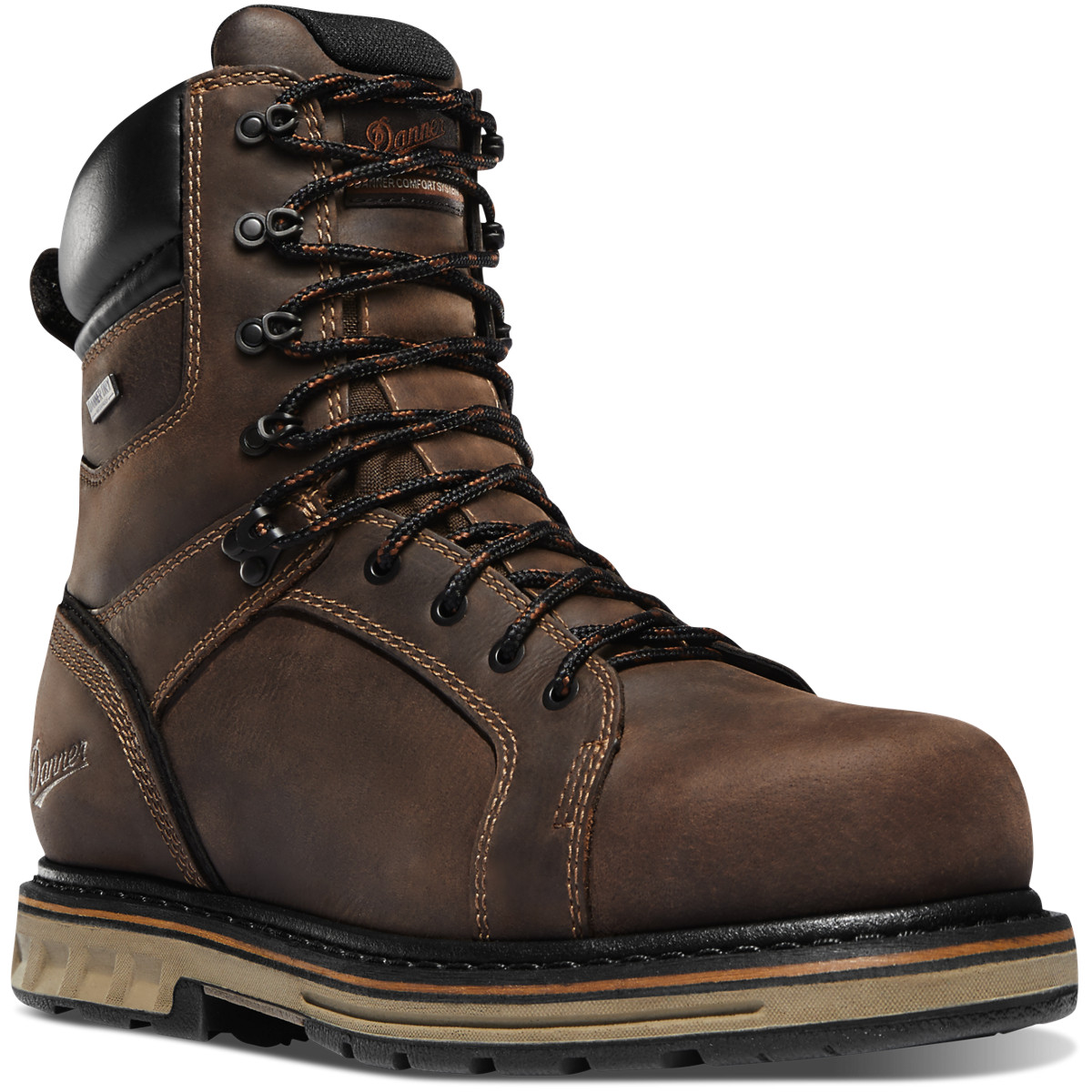 Danner Mens Steel Yard 8 Work Boots Dark Brown - VJR984521